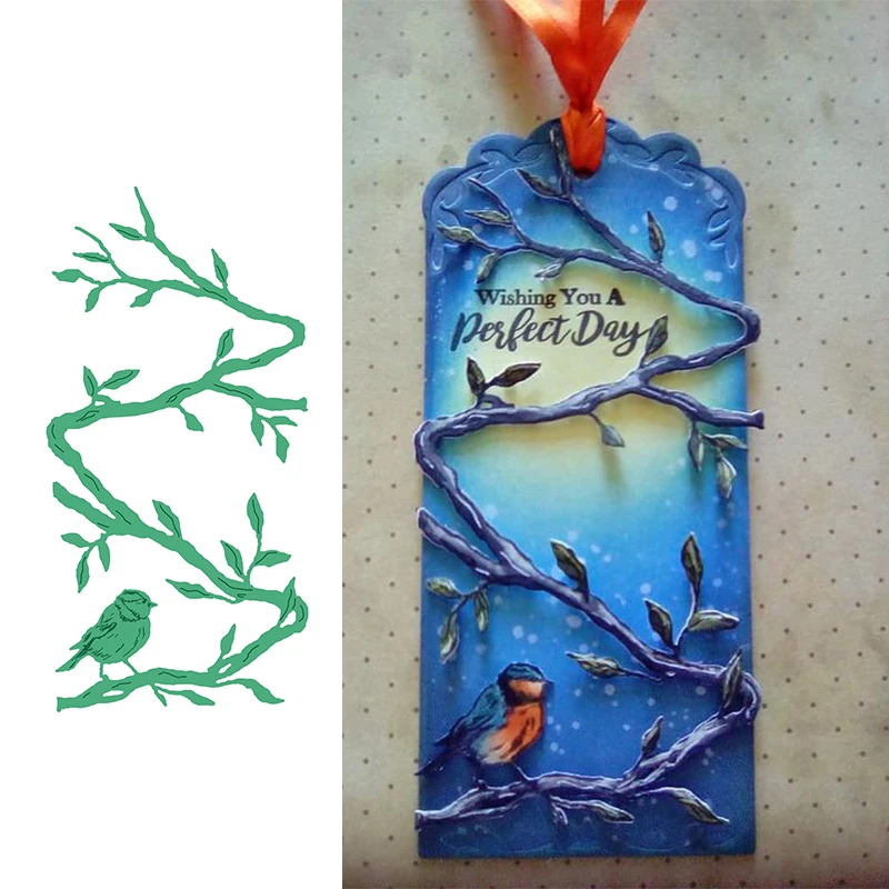 

Bird Branch Metal Cutting Dies Stencil For Scrapbooking Album Photo Paper Cards Crafts Handmade New 2019 Die Cut Embossing