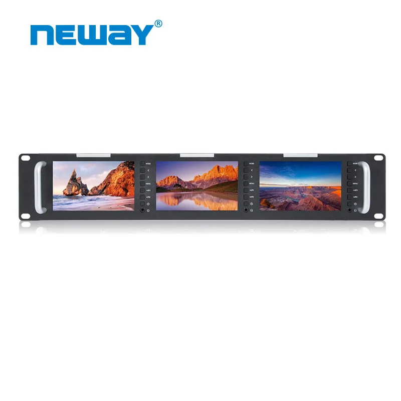 

FEELWORLD T51 Triple 5" 2RU 800X480 Broadcast LCD Rack Mount Monitor with 3G-SDI, HDMI, AV input and output