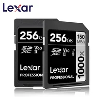 memory card Original Lexar SD Card 150MB/s 256GB Professional 1000x UHS-II cartao de memoria U3 Flash Memory Card For 3D 4K Digital Camera (1)