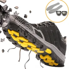 Мужская дышащая спортивная Рабочая безопасная обувь, противоскользящая дезодорирующая прокалывающая конструкция, Женская безопасная удобная обувь#291783