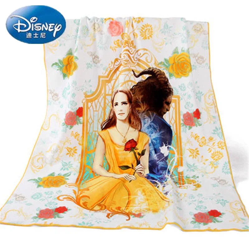 Disney Beauty and the Beast 100% Cotton Gauze Adult Cartoon Towel Bath Beach Towel Hotel Bathrobe Shawl Children Blanket