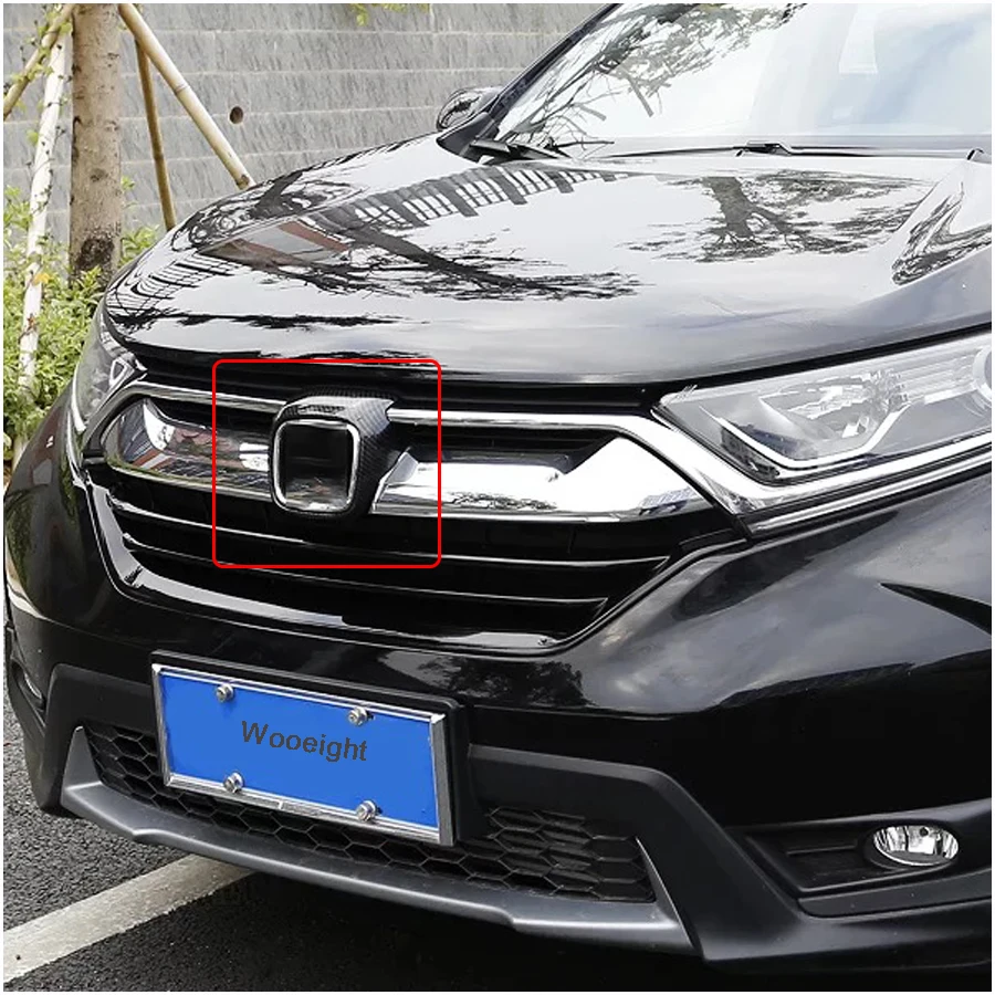 1Pc Front Grille Grill Emblem Badge Logo Frame Chrome Cover Trim Car Styling Decoration Accessories For Honda CRV CR-V 2017 2018 (4)