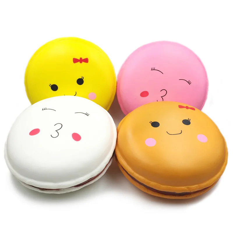 

Cute Soft Dessert Macaron Squishy Pretend Kitchen Artificial Macaroons Simulation soft Scented Kid Toy Gift Collections
