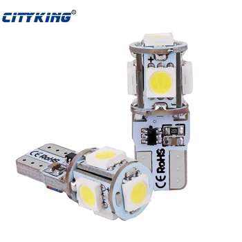 

10PCS/LOT New product t10 led Strobe flash w5w t10 5smd led 5050 smd white t10 5led car led Light Bulbs free shipping