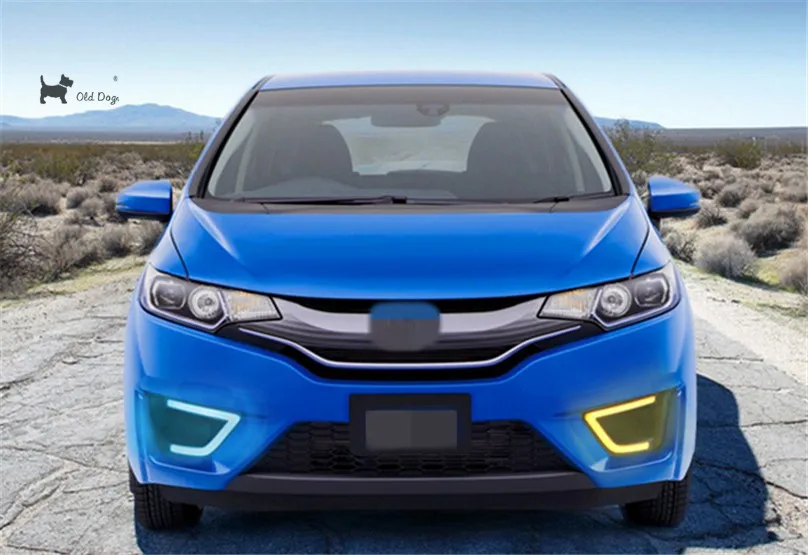 Для Honda fit DRL Светодиодный дневной ходовой светильник DRL противотуманная фара реле Дневной светильник для автомобиля