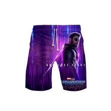 Мстители эндгейм 3D принт мужские s бордшорты карманы быстросохнущие пляжные шорты мужские хип хоп Короткие Брюки пляжная одежда фитнес брюки