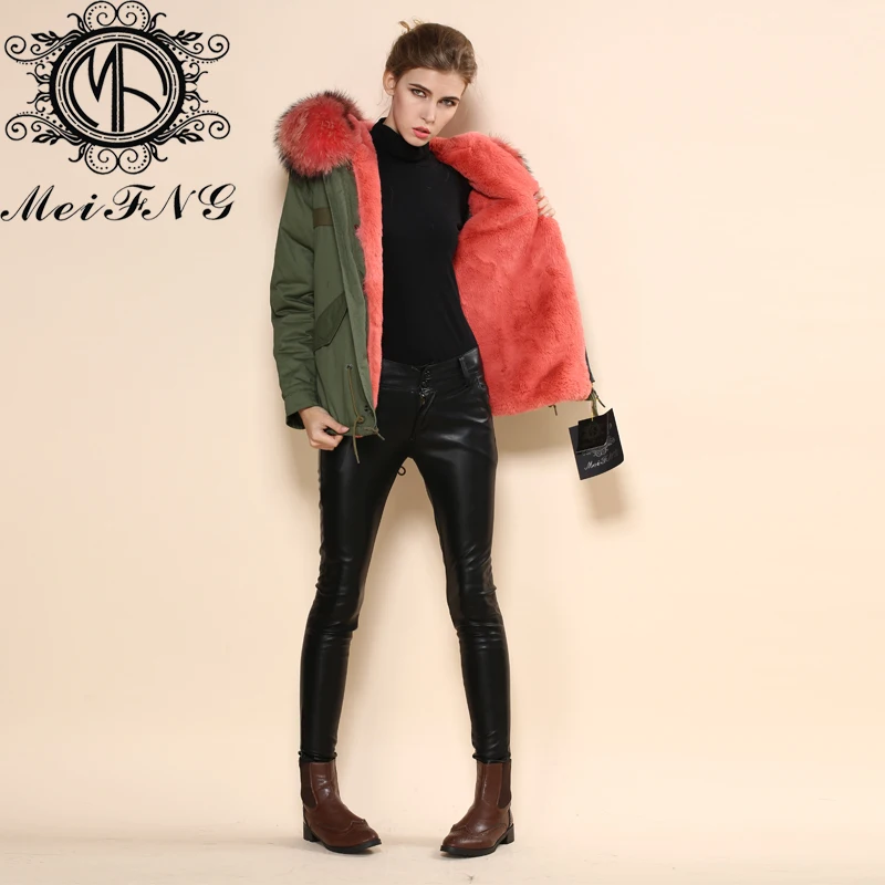 

Fashion short coats for outwear nature color customized jacket warm winter jackets with fur hoods