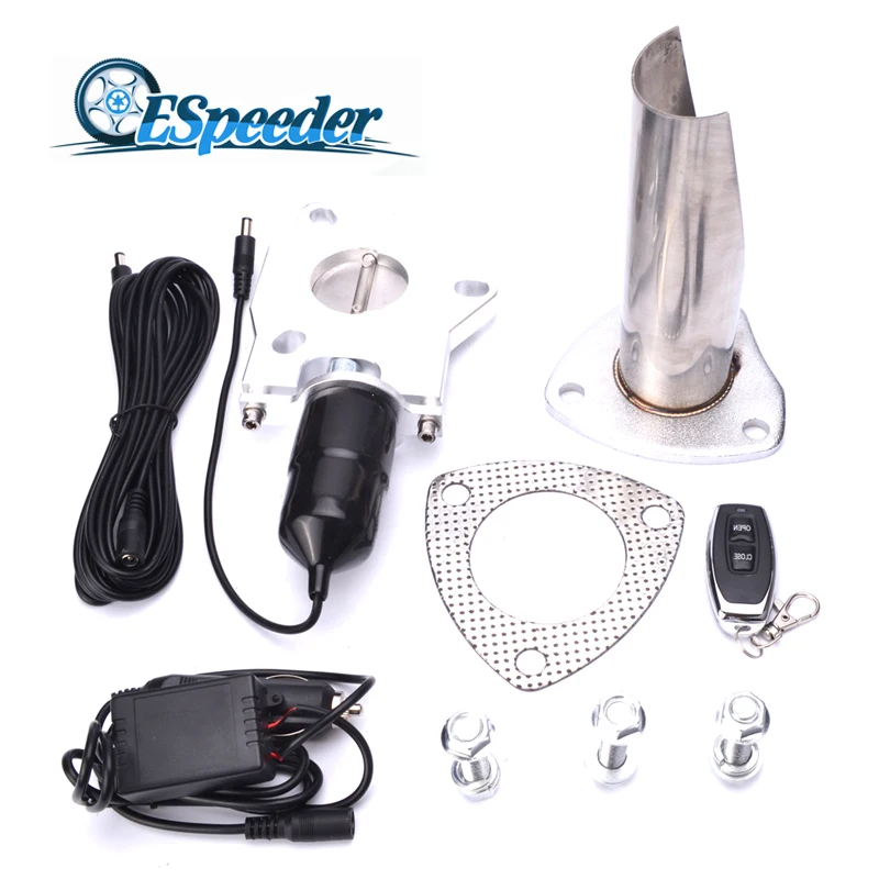 Espeeder 2 /2.25 /2.5 /3.0 Ritaglio in Acciaio Inox di Scarico Cut Out Intestazione Essere taglio Tubo Elettrico Valvola di Scarico Punta Del Silenziatore Kit-in Marmitte da Automobili e motocicli su