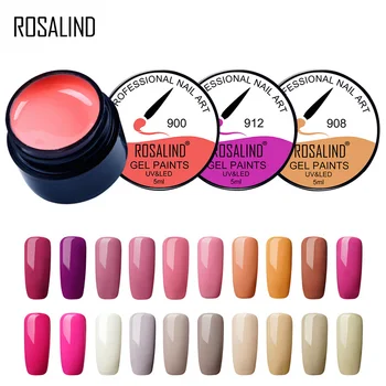 

ROSALIND 5ml 891-920 Pure Color Painting Gel Nail Polish Soak Off UV LED Gel Lacquer For Nail Extension Design Manicure Nail Art