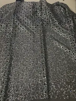 

tulle lace with glued glitter fashion DiuDiu-12.1118 african glitter lace fabric for party dress 5yard/lot embroidered