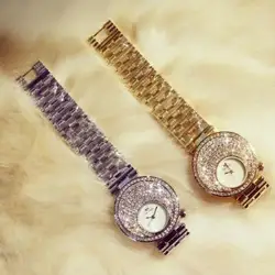 Новинка 2019 года роскошные женские часы модные нержавеющая сталь женские наручные часы Diamond Таблица полный горный хрусталь