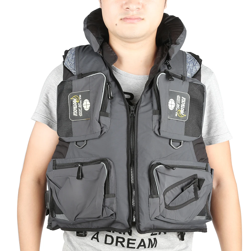 Professional Fly Fishing Vest Fishing nylon oxford Back Fishing Jacket