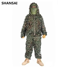 SHANSAI бионические маскировочные костюмы листья полосы камуфляж охотничий костюм Recon фотографирование военный