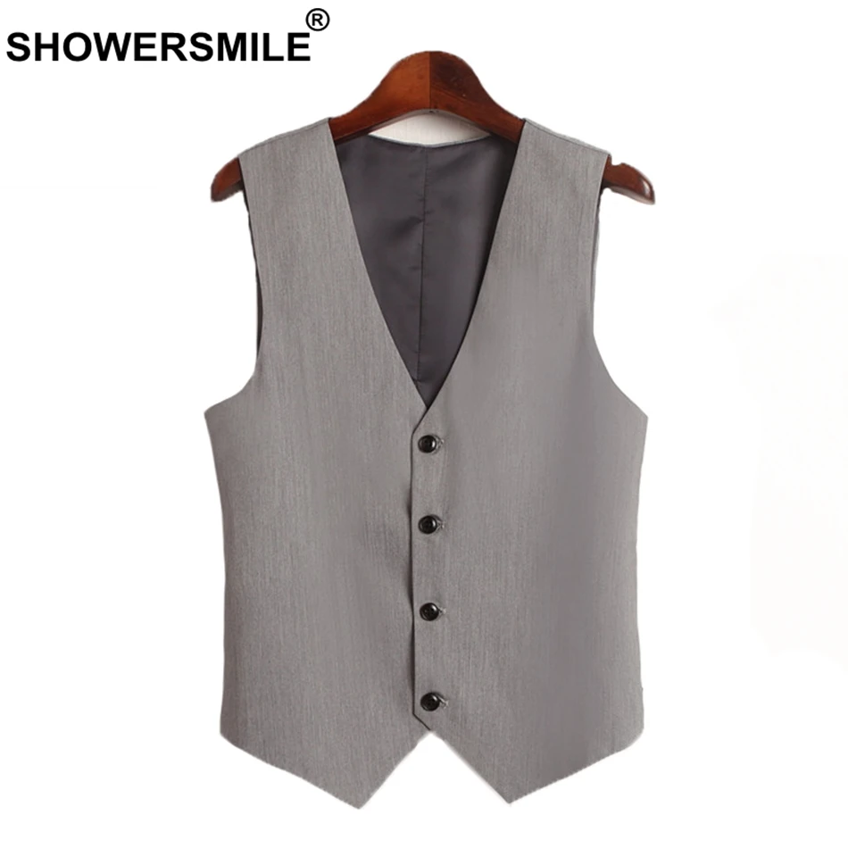 SHOWERSMILE Womens Black Waistcoat Office Lady Solid Blazer Vest Female Short Slim Fit Plain Ladies Spring Sleeveless Jackets
