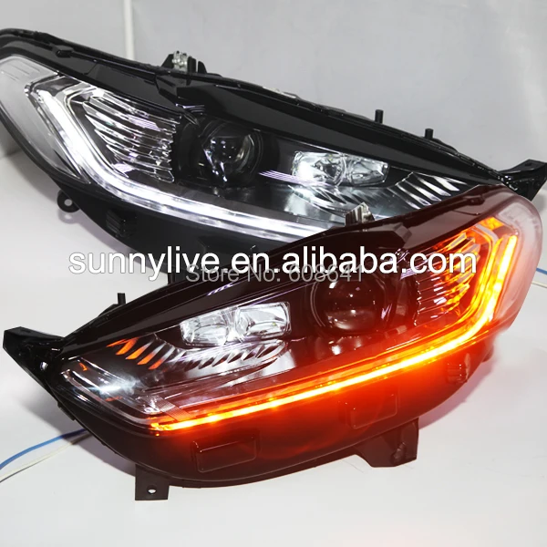 

Fusion Titanium for Mondeo LED Head Lamps Projector Lens 2014 with Can bus HID kit