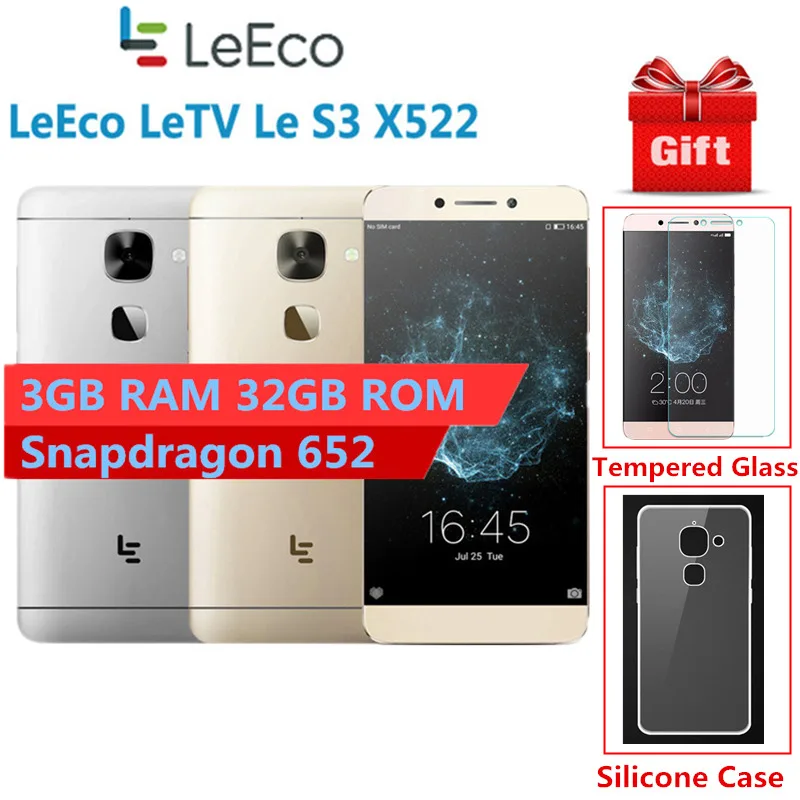 Смартфон LeEco Letv Le 2X526X520 Восьмиядерный процессор Snapdragon 652 5 дюймов Android 6 0 3 Гб ram 32