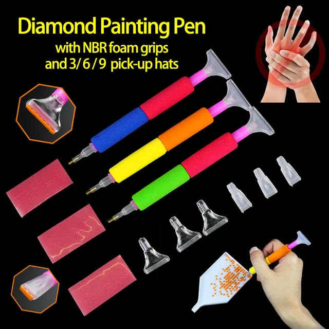 Pittura diamante Penna con NBR Foam Titolare Comodo da Impugnare Utile Strumento Pittura diamante Penna con NBR Foam Titolare Comodo da Impugnare Utile Strumento