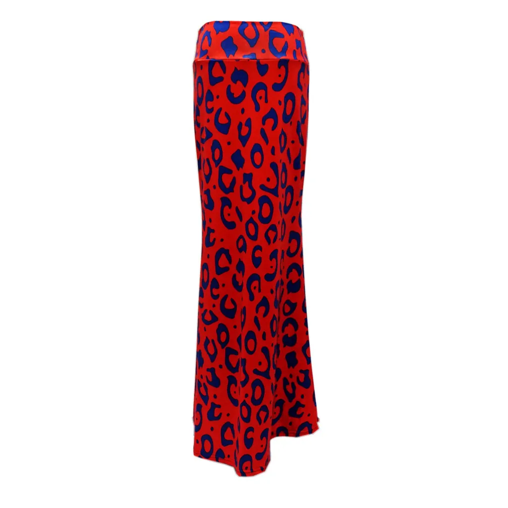 Nuevo Largo señoras para mujer Jersey Maxi Falda Gitana Verano BODYCON VESTIDO