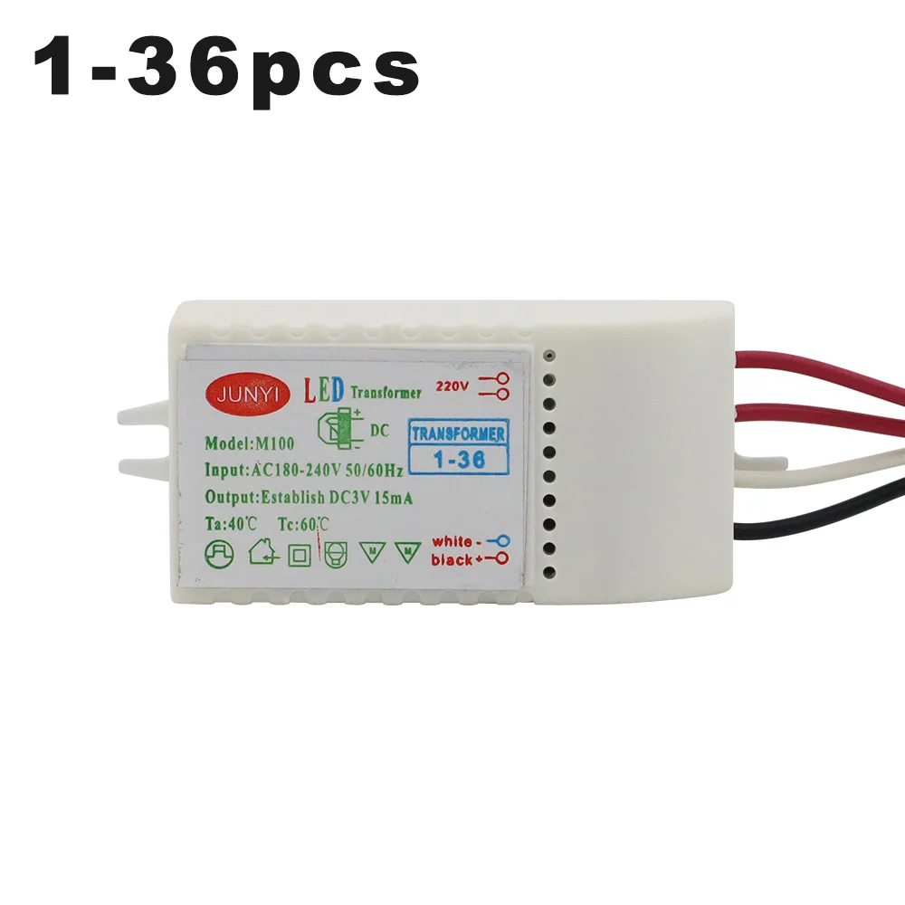 1-80 шт. светодиодный электронный трансформатор 220 В в постоянный ток 3 в светодиодный низковольтный контроллер источник питания светодиодный драйвер 15 мА для светильник - Цвет: 136
