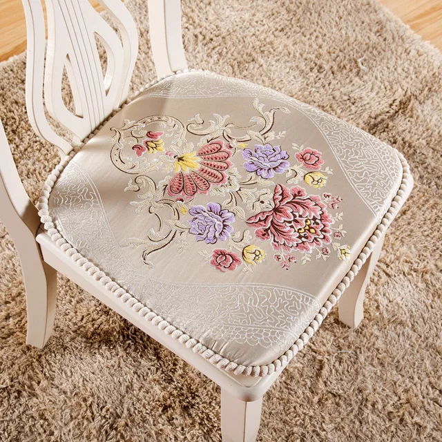 Bohemian Style Chair Cushions for Kitchen Chair Flower Pattern Seat