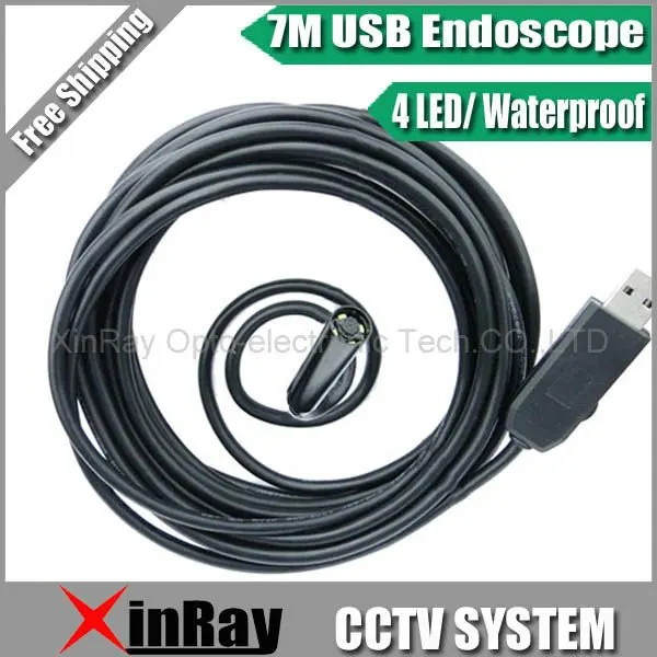 

Free shipping 1pc/lot High quality Mini USB Waterproof Endoscope Borescope Snake Inspection Camera 7M,XR-IC7.