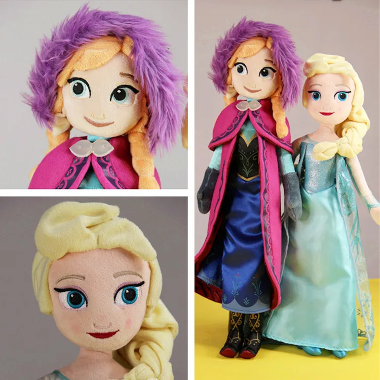 50CM Peluche Boneca Elsa Anna Plush Toys New Princess Elsa plush Anna