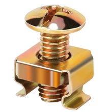 Cost effective 100pcs Steel Screws female seat Nut M6*16mm Cabinet Accessories Computer Network Cable Patch Panel