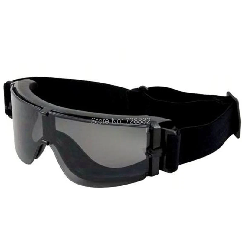 Тактический Airsoft X800 GX1000 очки, велосипедные очки 3 объектива военных игр ветро-защитные зеркальные линзы UV-400 защитные очки для стрелка