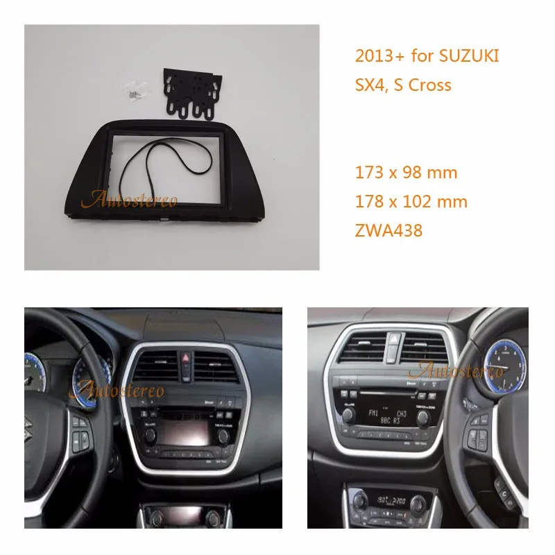 2 Din Автомобильный Радио панель Лицевая панель Адаптер для SUZUKI SX4, S Крест 2013