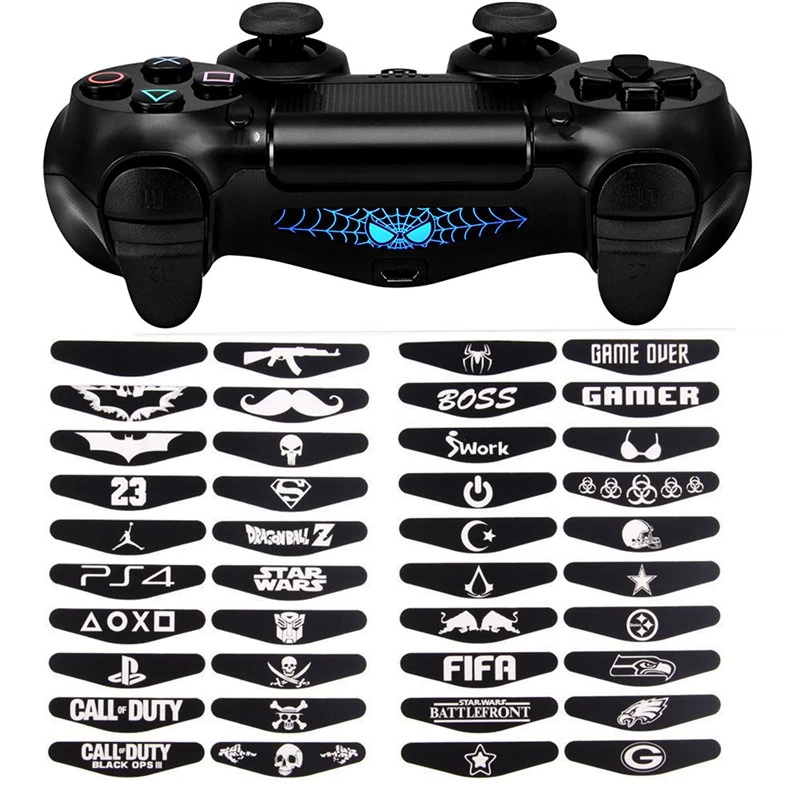 40 قطعة الوحدة Led ضوء بار غطاء ملصق مائي الجلد مخصص لعبة ضوء بار فيلم ل بلاي ستيشن 4 Ps4 تحكم لعبة اكسسوارات Replacement Parts Accessories Aliexpress