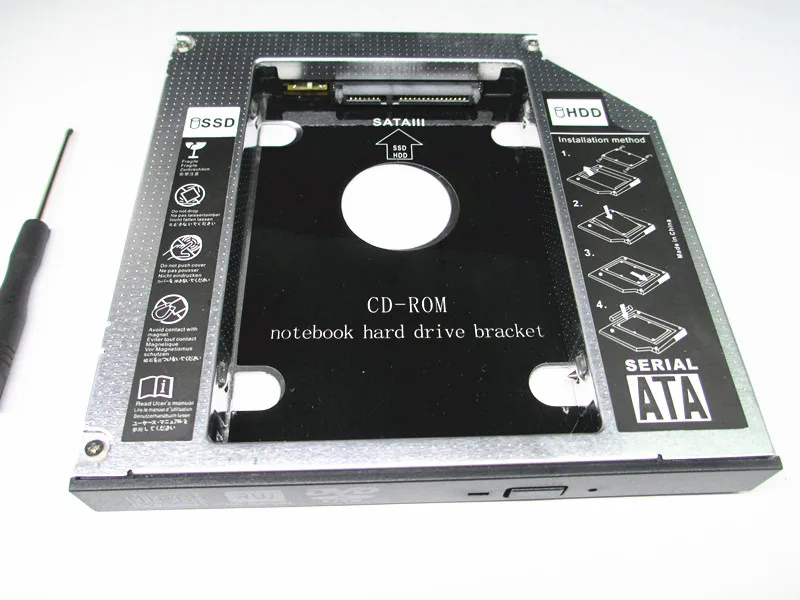 2nd SSD HDD HD Hard Disk Driver Caddy SATA for 12.7mm CD / DVD-ROM Optical Bay Universal caddy