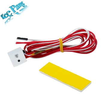 

1 Set MK7 MK8 Heated Block Aluminum +100K Thermistor With Cable+Cartridge Heater + Cotton Kit For 3D Printer DIY Hot End Kit