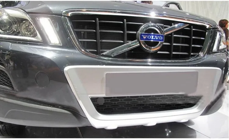 Для VOLVO XC60 2009-2013 передний+ задний бампер рассеиватель бамперов для губ защитная накладка ABS хромированная отделка 2PES