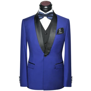 

(Jacket+Pants+Vest+BowTie+Square) 2017 New 5PCS Set Men Formal Wedding Suits Party Classic Terno Tuxedo T0258