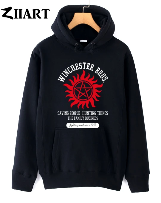 

winchester bros. supernatural saving people hunting things the family business girls woman female autumn winter fleece hoodies