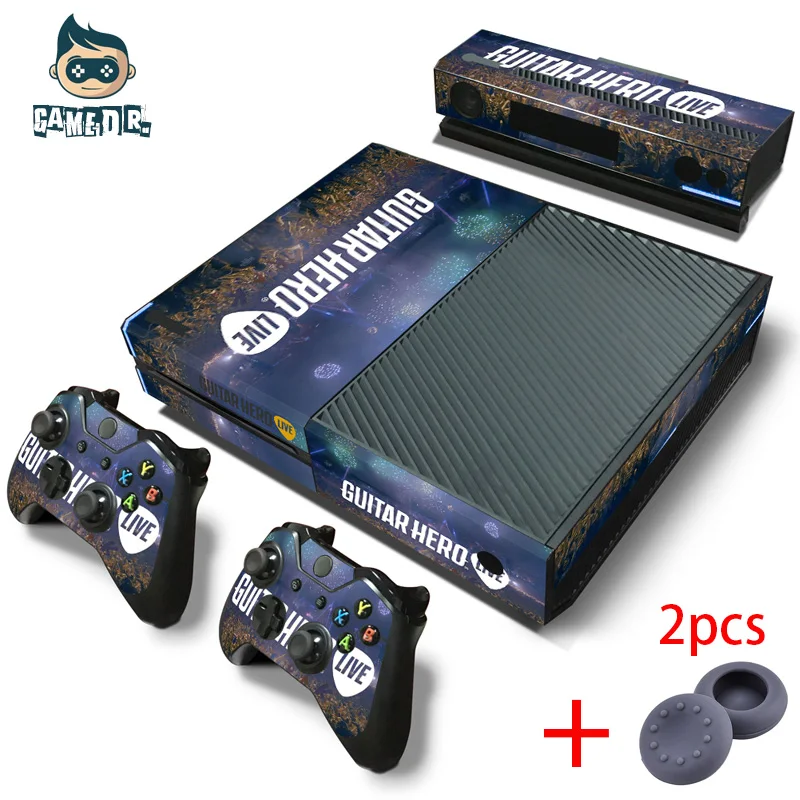 Гитары герой виниловая наклейка кожи Стикеры для Microsoft Xbox One консоли + 2 Пульты ДУ