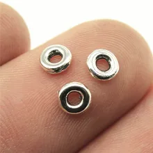 WYSIWYG 120 шт 5x5x1 мм бусины-разделители для Цепочки и ожерелья браслета ювелирных изделий опт, антикварное серебро, в мелкую дырочку; разделители бусины в форме двойного конуса, красивые