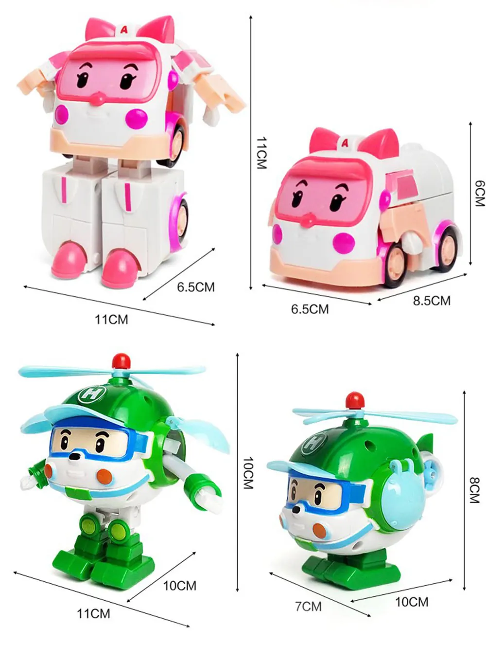 Набор из 6 шт. автомобиль поли детский робот игрушка трансформирующий автомобиль мультфильм аниме фигурка игрушки для детей подарок Juguetes