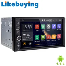 Likebuying Quad Core 7” HD 1024*600 2 Din Android 4.4.4 Car DVD For Universal GPS Navigation Radio Bluetooth Automotivo/Stereo