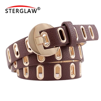 

108cm Oval Hollow Women's Belts for women belt with Fashion jeans cinturon mujer marca lujo cinturones riemen voor vrouwen N273