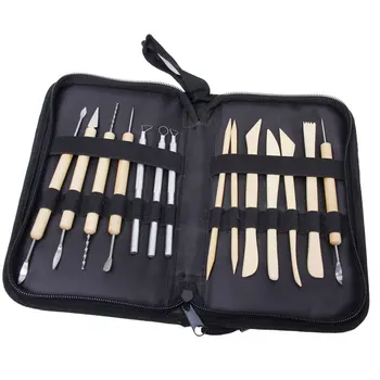

BHTS-14 pcs Pottery Clay Sculpture Tools with Storage Case