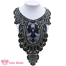 

2piece/lot Ultralarge cravat clothes diy decoration laciness accessories hot-selling Car bone embroidery lace collar 19*36CM