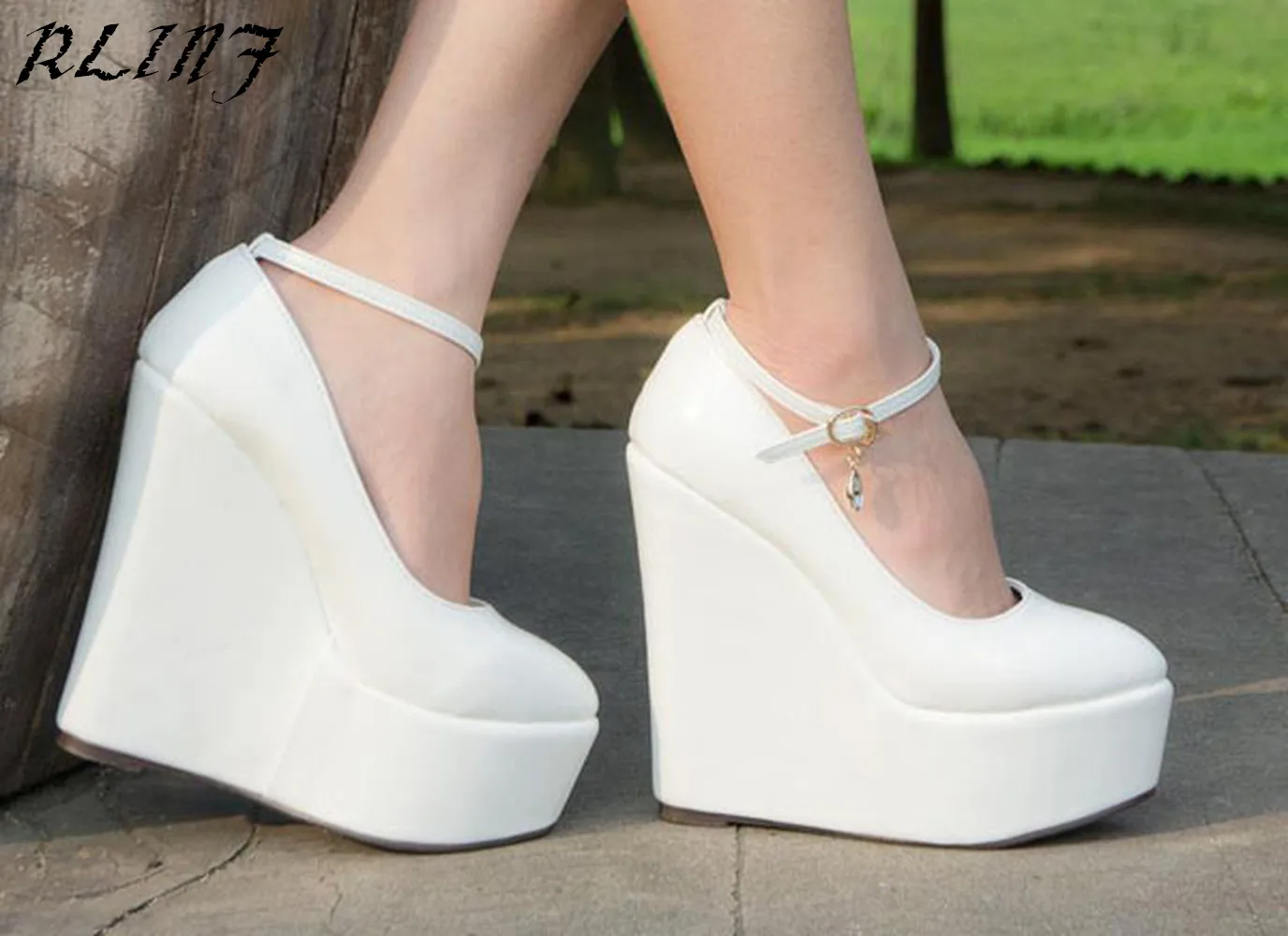 Cuña Zapatos 43 33 Moda Alta Cm Extrema 2018 Negro Plataforma Mujeres rojo Tacones 15 blanco Impermeable Yardas Sexy De qp4FPAw