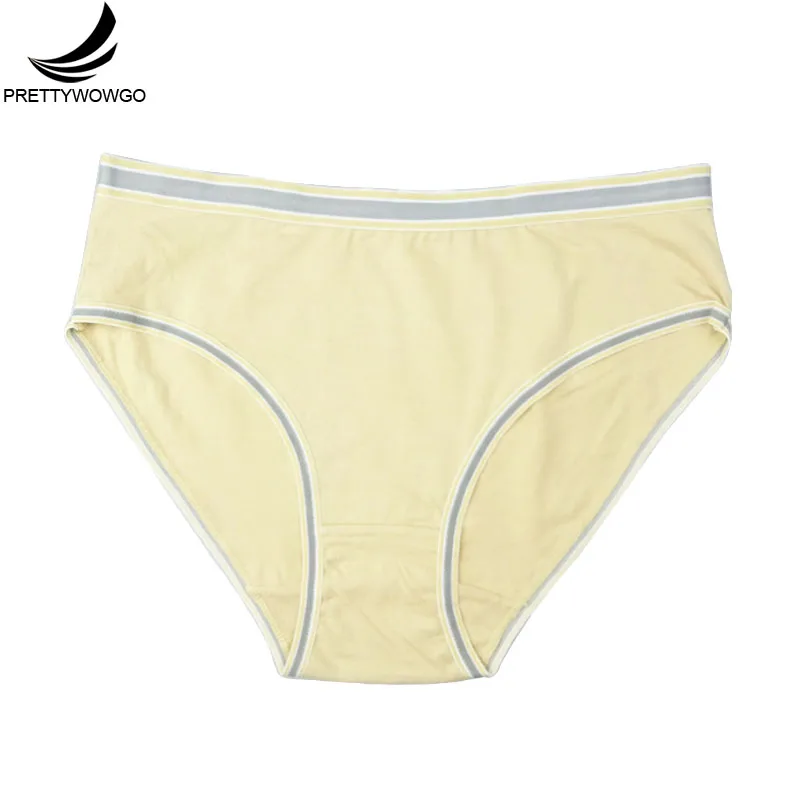 Prettywowgo Comfortable Plus Size Women Cotton Panties High Waist Women's Underwear Briefs 9168