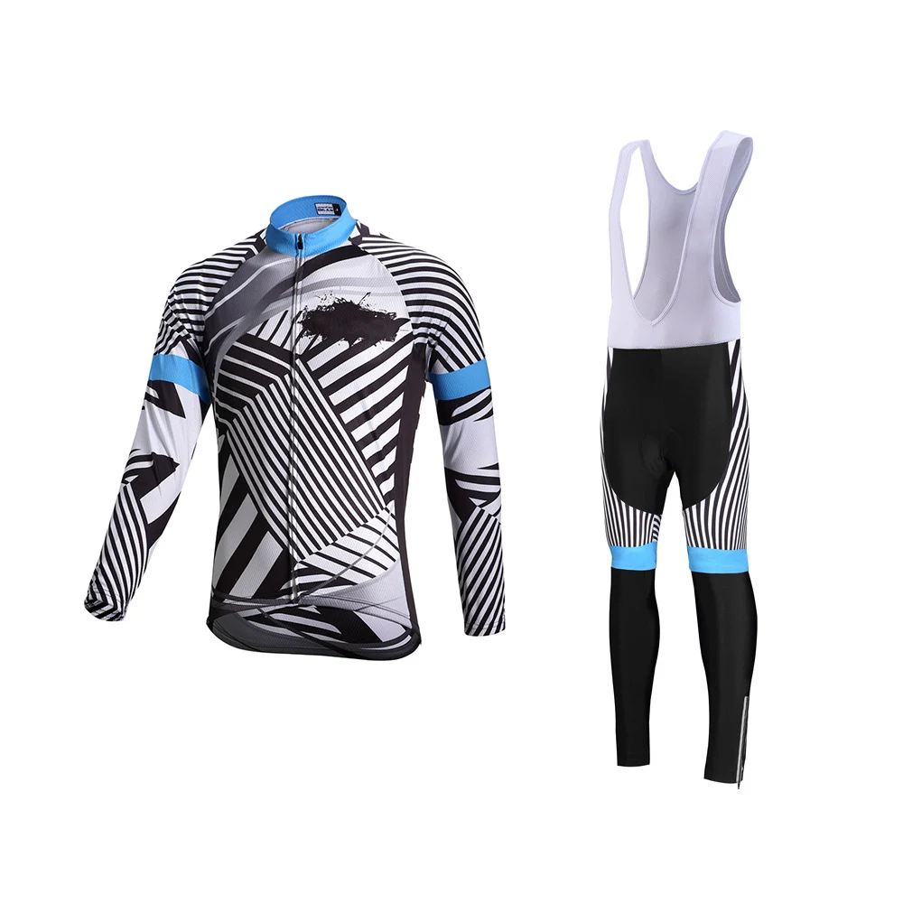 

Pro Cycling Jersey Men Long Sleeve MTB Clothing Set Maillot Ropa Ciclismo Bike Wear Sportwear Quick Dry with Gel Pad