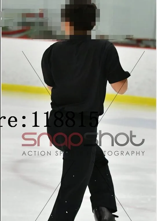 Ice Skating Dress Black Men High Quality Kids Competition Skating Skirt