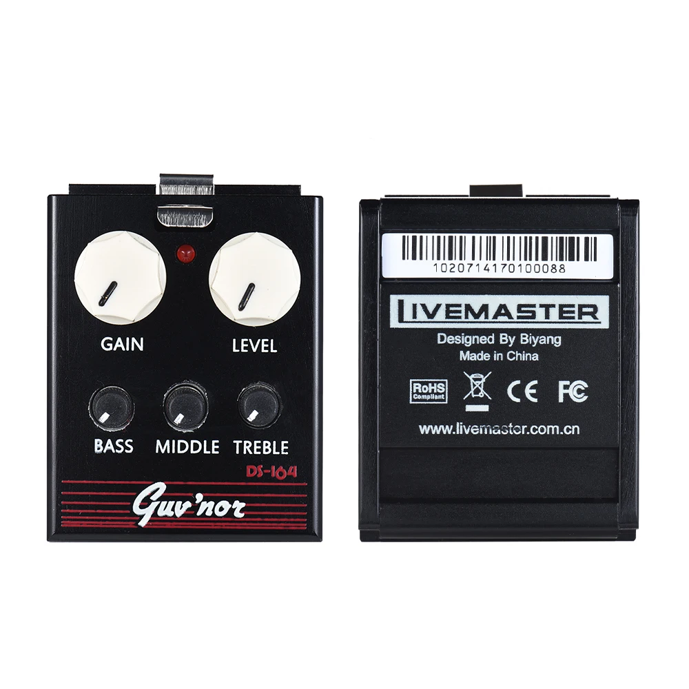 BIYANG серий livemaster DS-164 искажение гитарный эффект педаль модуль Встроенный