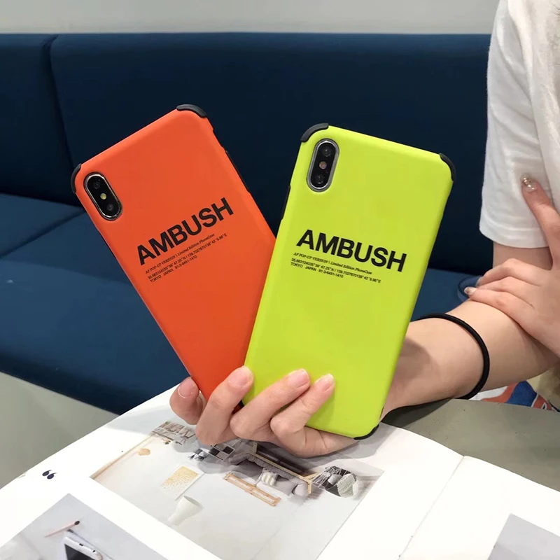 Модный японский брендовый Мягкий силиконовый чехол накладка для iphone 6 S 7 7plus 8 8plus X