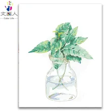 Зеленые Растения Цветы Картина маслом по номерам ваза цветы на холсте художественные номера Раскраска по номерам живопись с комплектами для девочек