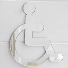 Disabled Wheelchair Door Sign in Acrylic Mirror